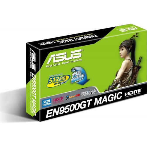 아수스 ASUS EN9500GT TOP/DI/512M GeForce 9500 GT 512MB 128 bit GDDR3 PCI Express 2.0 x16 HDCP Ready Video Card