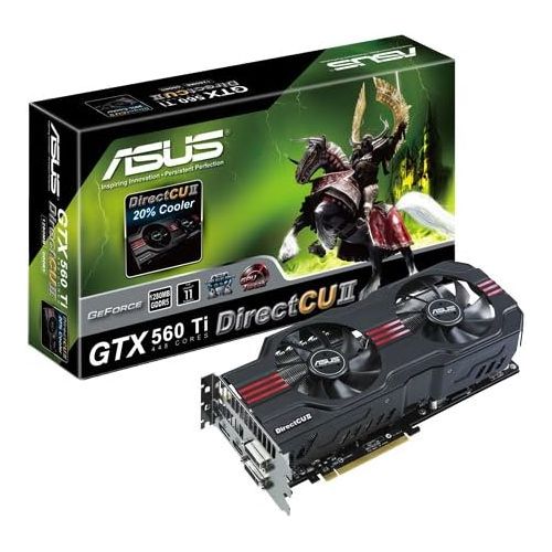 아수스 ASUS GeForce GTX 560 (Fermi) 1 GB 320 Bit GDDR5 PCIe 2.0 x16 HDCP SLI Support Video Card ENGTX560Ti448 DC2/2DIS/1280D5