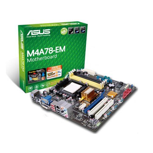 아수스 ASUS M4A78 EM Desktop Board AMD 780G HyperTransport Technology AM3 2600 MHz FSB 16 GB DDR2 SDRAM DDR2 1066/PC2 8500, DDR2 800/PC2 6400, DDR2 667/PC2 5300 CrossFireX