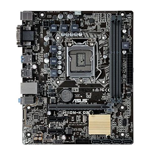 아수스 ASUS H110M K D3, H110, DualDDR3 1600, SATA3, DVI, D Sub, mATX