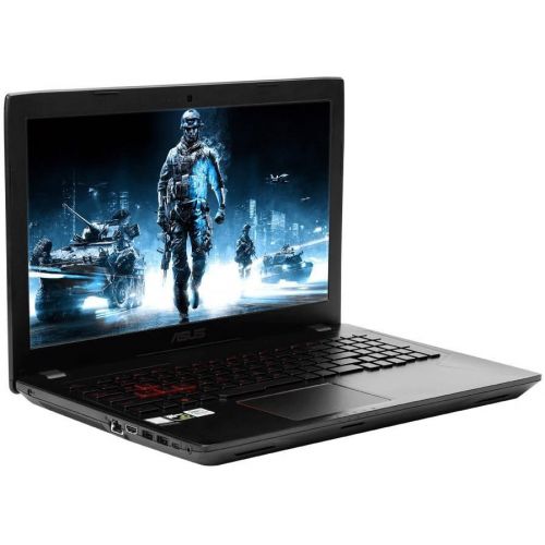 아수스 Asus FX53VD 15.6 FHD Gaming Laptop Computer, Intel Quad Core i7 7700HQ up to 3.80GHz, 8GB DDR4, 256GB SSD, NVIDIA GeForce GTX 1050 2GB, 802.11ac, HDMI, Bluetooth, USB 3.0, Windows