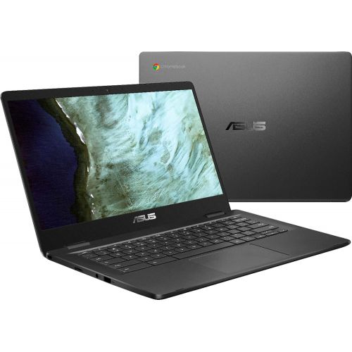 아수스 ASUS 14.0 HD (1366 x 768) WLED Backlit Chromebook, Intel Celeron N3350 Processor, 4GB DDR4, 32GB eMMC, Bluetooth, 802.11ac, Webcam, USB 3.1 C, Online Class, Google Chrome OS, 64GB