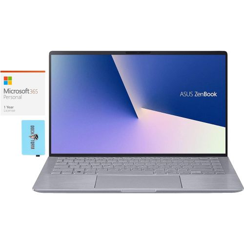 아수스 ASUS ZenBook 14 Home and Business Laptop (AMD Ryzen 5 4500U 6 Core, 8GB RAM, 512GB PCIe SSD, MX350, 14.0 Full HD (1920x1080), WiFi, Bluetooth, Win 10 Pro) with MS 365 Personal, Hub