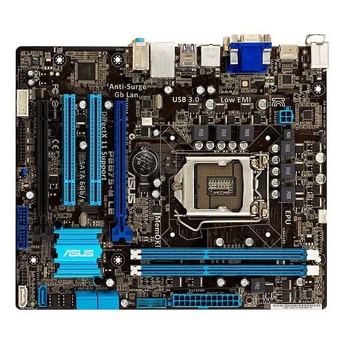 아수스 ASUS P8B75 M LE LGA 1155 Intel B75 HDMI SATA 6Gb/s USB 3.0 Micro ATX Intel Motherboard