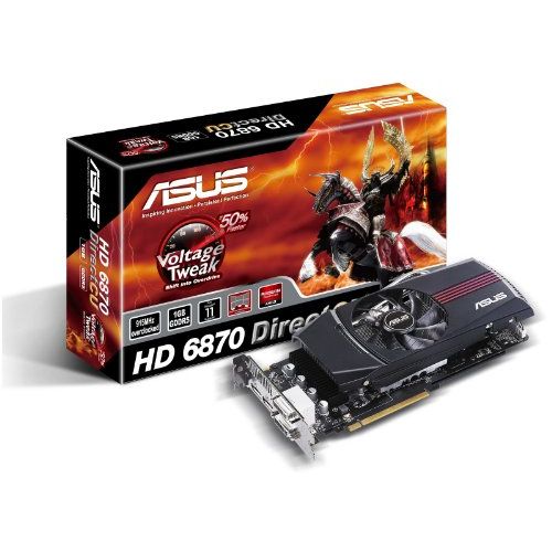 아수스 ASUS Radeon HD 6870 1GB 256 bit GDDR5 PCI Express Dual DVI/HDMI Video Card with Eyefinity EAH6870 DC/2DI2S/1GD5