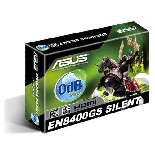 아수스 ASUS GeForce 8400 GS 512MB 64 bit DDR2 PCI Express 2.0 x16 Low Profile Ready Video Card, EN8400GS SILENT/DI/512MD2(LP)