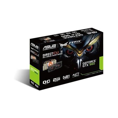 아수스 ASUS NVIDIA GTX 960 1253MHz (Boost 1317MHz) 7200MHz 2GB GDDR5 128 bit DL DVI I HDMI DP3 PCI E GRAPHICS CARD