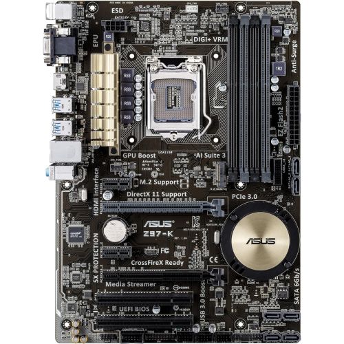 아수스 ASUS Z97 K/CSM LGA 1150 Intel Z97 HDMI SATA 6Gb/s USB 3.0 ATX Intel Motherboard