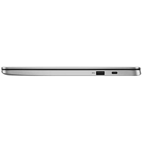 아수스 ASUS 14 HD Anti Glare NanoEdge Display Thin and Light Chromebook, Intel Celeron Dual Core Processor, 4GB RAM, 32GB eMMC, 128GB MicroSD Card, USB C, WiFi, Webcam, Chrome OS