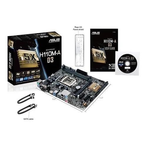 아수스 ASUS LGA1151 DDR3 HDMI DVI SATA 6Gb/s USB 3.0 H110 Motherboard Micro ATX DDR3 1800 Motherboards H110M A D3