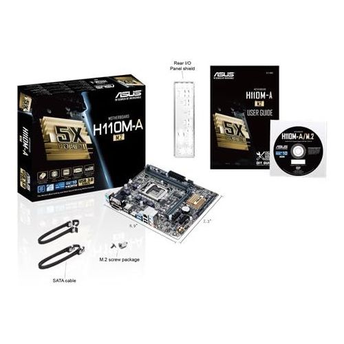 아수스 Asustek Computer H110m a/m.2 S1151 H110 Matx Vga+SND+gln+u3+m2