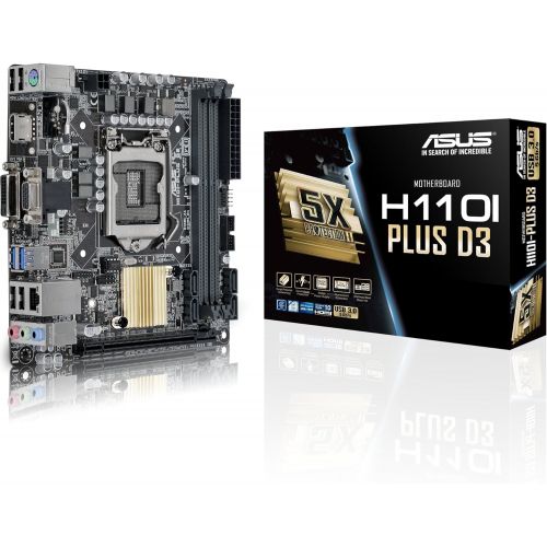 아수스 ASUS INTEL LGA1151 H110 I PLUS D3 2DDR3 / 4USB3.0 / 6USB2.0 / DVI / HDMI / GBE LAN / Mini ITX MOTHERBOARD