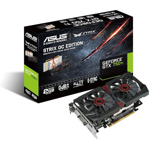 아수스 ASUS Geforce Strix GTX 750 Ti 2GB DDR3 Semi fanless Graphics Card