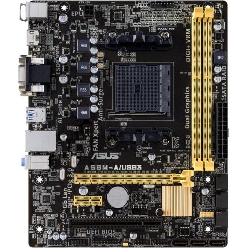 아수스 ASUS Micro ATX DDR3 2400 NA Motherboard A58M A/USB3