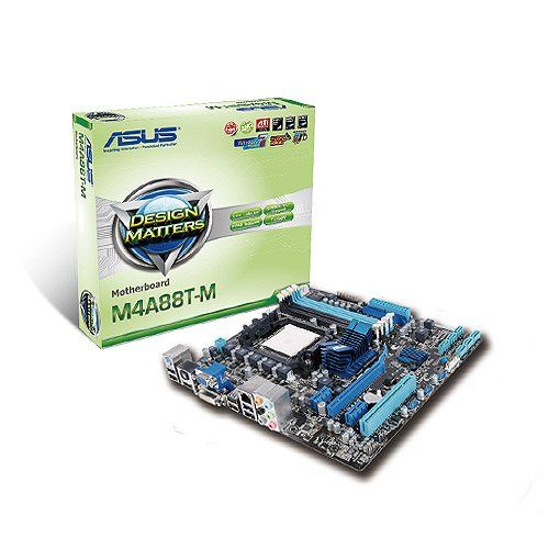 아수스 ASUS M4A88T M Socket AM3 AMD 880G Hybrid CrossFireX HDMI A&V&GbE MATX Motherboard