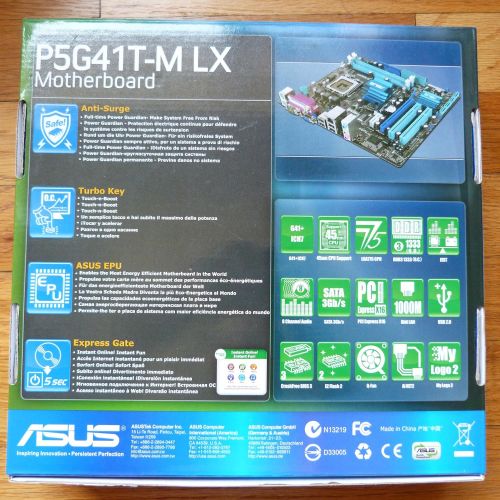 아수스 ASUS Core 2 Quad/Intel G41/DDR3/A&V&GbE/Micro ATX Motherboard s P5G41T M LX