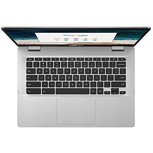 아수스 ASUS C423NA Chromebook 14 FHD (1920x1080) Laptop PC, Intel Dual Core Celeron N3350 up to 2.4GHz, 4GB LPDDR4 RAM, 32GB eMMC, Durable 180° Hinge, Bluetooth, Chrome OS, Silver
