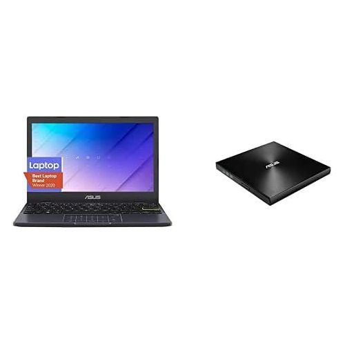 아수스 ASUS 11.6 Ultra Thin Laptop (L210MA DB01) Intel N4020, 4GB RAM, 64GB Storage and ASUS ZenDrive Slim External 8X DVD Burner Optical Disc Drive (SDRW 08U9M U/BLK)