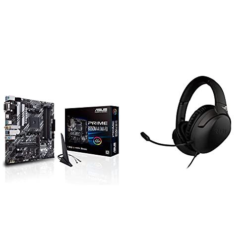 아수스 ASUS Prime B550M A WiFi AMD AM4 Zen 3 Ryzen 5000 & 3rd Gen Ryzen Micro ATX Motherboard ROG Strix Go Gaming Headset