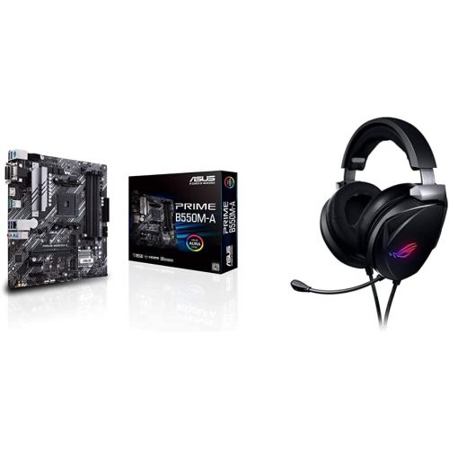 아수스 ASUS Prime B550M A/CSM AMD AM4 (3rd Gen Ryzen microATX Commercial Motherboard Gaming Headset ROG Theta 7.1 ROG Home Theatre Grade 7.1 DAC, and Aura Syn RGB Lighting