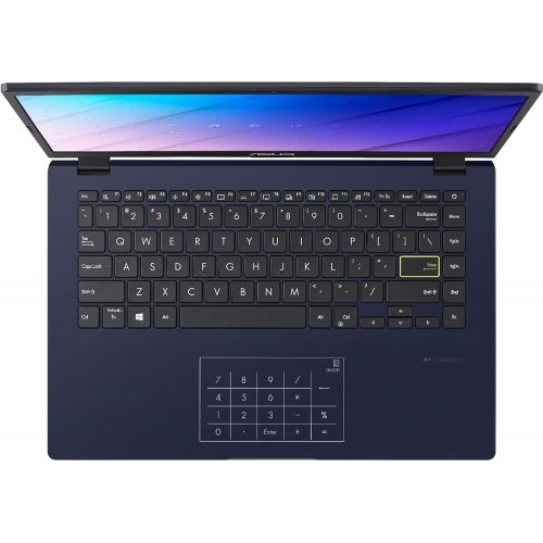 아수스 Asus Vivobook E410MA Thin and Light Premium Business Laptop I 14” HD Display I Intel Celeron N4020 I 4GB DDR4 64GB eMMC I USB C HDMI Win10 (Star Balck)+ 32GB MicroSD Card