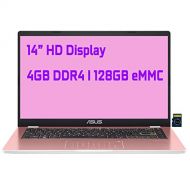Asus Vivobook E410 Thin and Light Laptop I 14” HD Display I Intel Celeron N4020 Processor I 4GB DDR4 128GB eMMC I HDMI USB C Wifi5 Win10 (Pink) + 32GB MicroSD Card
