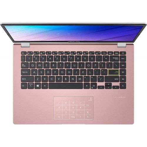 아수스 Asus Vivobook E410 Thin and Light Laptop I 14” HD Display I Intel Celeron N4020 Processor I 4GB DDR4 128GB eMMC I HDMI USB C Wifi5 Win10 (Pink) + 32GB MicroSD Card