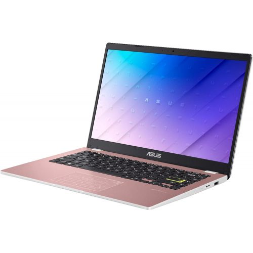 아수스 Asus Vivobook E410 Thin and Light Laptop I 14” HD Display I Intel Celeron N4020 Processor I 4GB DDR4 128GB eMMC I HDMI USB C Wifi5 Win10 (Pink) + 32GB MicroSD Card