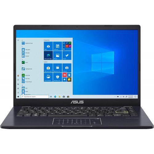 아수스 Asus Vivobook E410 Thin and Light Laptop I 14” HD Display I Intel Celeron N4020 Processor I 4GB DDR4 128GB eMMC I Intel HD Graphics 600 I HDMI USB C WiFi5 Win10 (Blue) + 32GB Micro