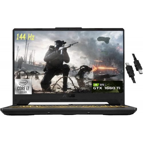 아수스 2021 Flagship Asus TUF F15 Gaming Laptop 15.6 FHD 144Hz Display 10th Gen Intel Octa Core i7 10870H 16GB RAM 512GB SSD NVIDIA GeForce GTX 1660 Ti 6GB RGB Backlit DTS Webcam Win10 +