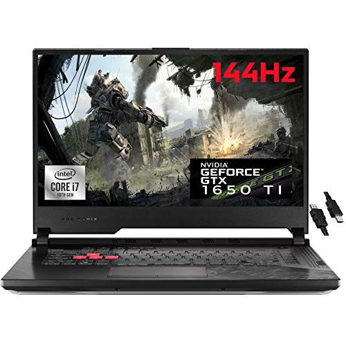 아수스 2021 Flagship ASUS ROG Strix G15 15 Gaming Laptop 15.6 FHD 144Hz Display Intel Hexa Core i7 10750H 32GB DDR4 512GB SSD NVIDIA GTX 1650 Ti 4GB Backlit Keyboard USB C Win 10 + HDMI C