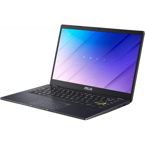 아수스 ASUS E410 14 Laptop Computer, Intel Celeron N4020 up to 2.8GHz, 4GB DDR4 RAM, 128GB eMMC, 802.11AC WiFi, Bluetooth, HDMI, Webcam, Remote Work, Blue, Windows 10 S, iPuzzle 32GB SD C