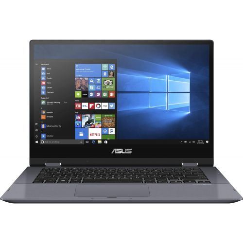 아수스 2021 ASUS VivoBook Flip 14 Thin and Light 2 in 1 Laptop I 14” FHD Touchscreen I Intel Core i3 8145U( i5 7200U) I 4GB DDR4 128GB SSD I Fingerprint Backlit USB C WiFi Win10 + 32GB Mi