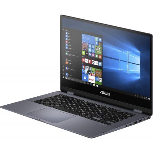 아수스 2021 ASUS VivoBook Flip 14 Thin and Light 2 in 1 Laptop I 14” FHD Touchscreen I Intel Core i3 8145U( i5 7200U) I 4GB DDR4 128GB SSD I Fingerprint Backlit USB C WiFi Win10 + 32GB Mi