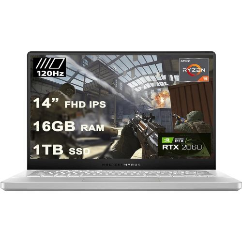아수스 2020 Flagship Asus ROG Zephyrus G14 VR Ready Gaming Laptop 14 FHD 120Hz AMD 8 Core Ryzen 9 4900HS ( I7 10750H) 16GB RAM 1TB SSD RTX2060 Max Q 6GB Backlit Win10