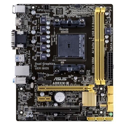 아수스 Asus A88XM E Socket FM2+/ AMD A88X/ DDR3/ SATA3&USB3.0/ A&GbE/ MicroATX Motherboard