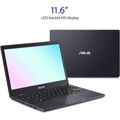 아수스 Asus L210 2021 Premium Thin and Light Laptop Computer I 11.6 HD Display I Intel Celeron N4020 I 4GB DDR4 64GB eMMC 256GB SD Card I USB C HDMI Office 365 Webcam Win 10 + 32GB Micro