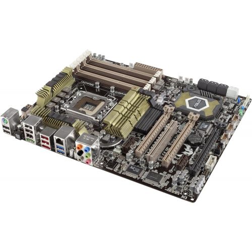 아수스 ASUS Socket 1366/Intel X58/Quad SLI & Quad CrossFireX/SATA3.0&USB3.0/A&GbE/ATX Motherboard s SABERTOOTH X58