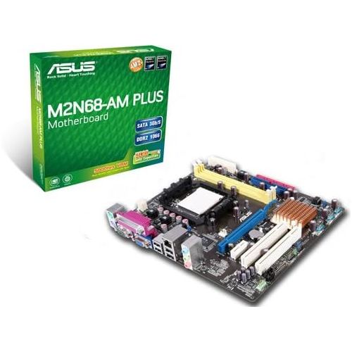 아수스 ASUS Socket AM2+/GeForce 7025/DDR2 1066/A&V&GbE/Micro ATX Motherboard M2N68 AM Plus