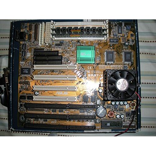 아수스 ASUS SP97 V Socket 7 Baby AT motherboard. SIS 5598 chipset. 4 PCI, 3 ISA