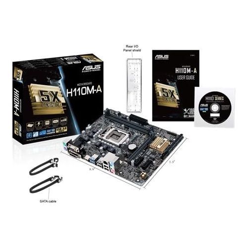 아수스 ASUS H110M A LGA 1151 Intel H110 HDMI SATA 6Gb/s USB 3.0 Micro ATX DDR4 Motherboard