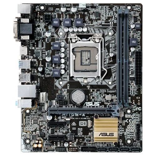 아수스 ASUS H110M A LGA 1151 Intel H110 HDMI SATA 6Gb/s USB 3.0 Micro ATX DDR4 Motherboard