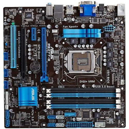 아수스 ASUS P8Z77 M LGA 1155 Intel Z77 HDMI SATA 6Gb/s USB 3.0 Micro ATX Intel Motherboard