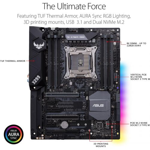 아수스 ASUS Tuff Mark 2 Intel X299 ATX DDR4 SDRAM Motherboard