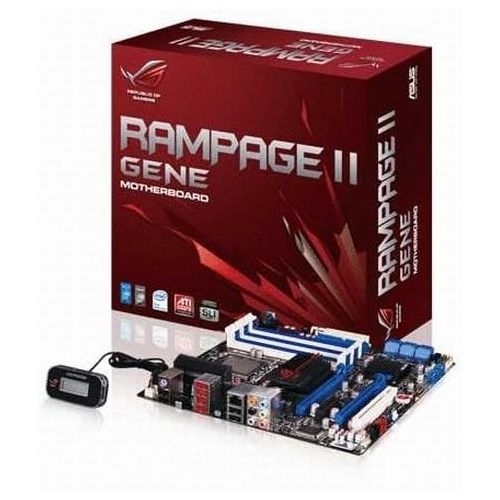 아수스 Asus Rampage II Gene Core i7 / Intel X58/ DDR3/ CrossFireX & SLI/A&2GbE/ MATX Motherboard