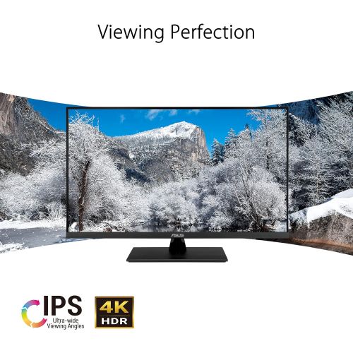 아수스 ASUS 31.5” 4K HDR Monitor (VP32UQ) UHD (3840 x 2160), IPS, 100% sRGB, HDR10, Speakers, Adaptive Sync/FreeSync, Low Blue Light, Eye Care, VESA Mountable, Frameless, DisplayPort, H