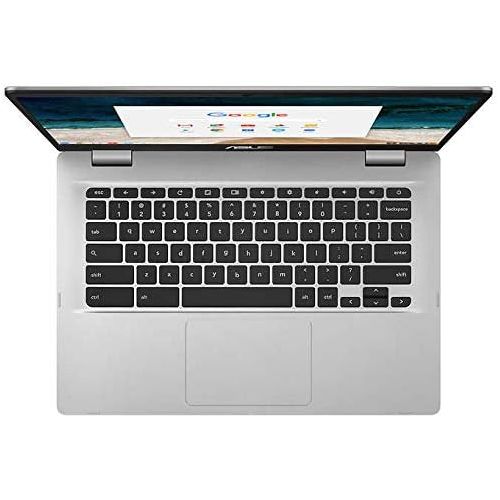 아수스 Newest Asus Chromebook 14 HD Intel N3350 Processor Upto 2.4GHz, 4GB RAM, 32GB EMMC Plus Vgsion Mouse and Sleeve