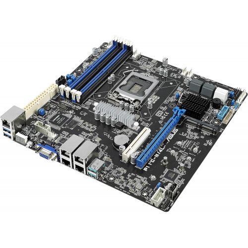 아수스 ASUS P11C M/4L LGA1151 DDR4 EEC/Non ECC UDIMM Mini SAS HD M.2 C242 Server Workstation Micro ATX Motherboard for Intel Xeon E Series Processors with Quad Gigabit LAN and USB 3.1