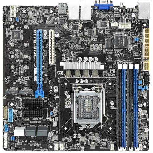 아수스 ASUS P11C M/4L LGA1151 DDR4 EEC/Non ECC UDIMM Mini SAS HD M.2 C242 Server Workstation Micro ATX Motherboard for Intel Xeon E Series Processors with Quad Gigabit LAN and USB 3.1