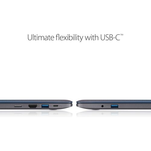 아수스 ASUS VivoBook E203MA Ultra Thin Laptop, Intel Celeron N4000 Processor (up to 2.6 GHz), 4GB LPDDR4, 32GB eMMC Flash Storage + 32GB SD Card, 11.6” HD Display, USB C, E203MA DB02